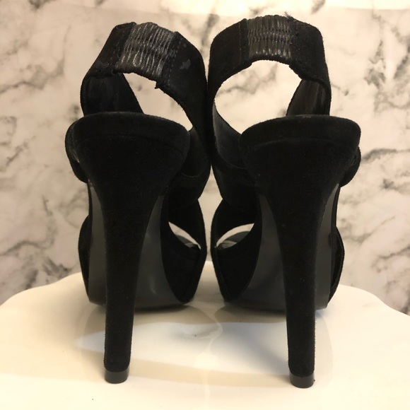 DVF Black Slingback Velvet Heels size 6 - Picture 4 of 8
